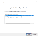 SSL Certificate - Finish Button Location